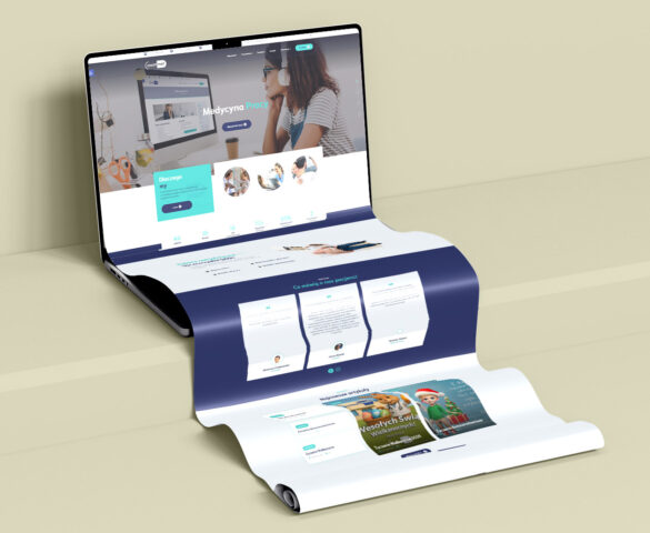 Long Scroll Extended MacBook Screen Mockup