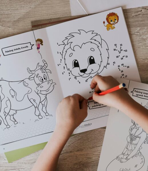Paper mockup, kids drawing activity psd